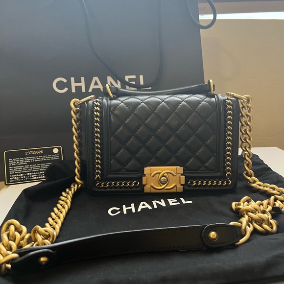 Authentic Chanel Black Small Boy Bag - Picture 2 of 15